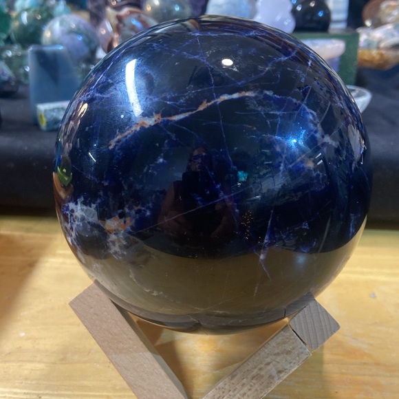 Blue Sodalite Ball Sphere Healing Crystal Natural Gemstone Quartz Stone 2540G - Picture 2 of 4